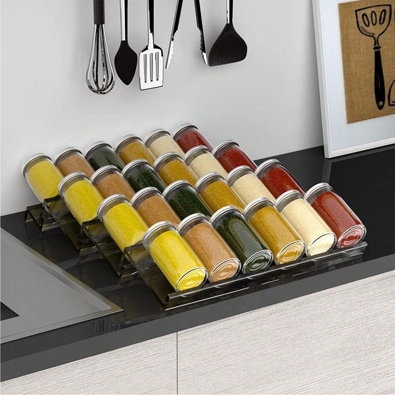 4 Layer Spice Drawer Organizer - Spice Jar Labels review and price