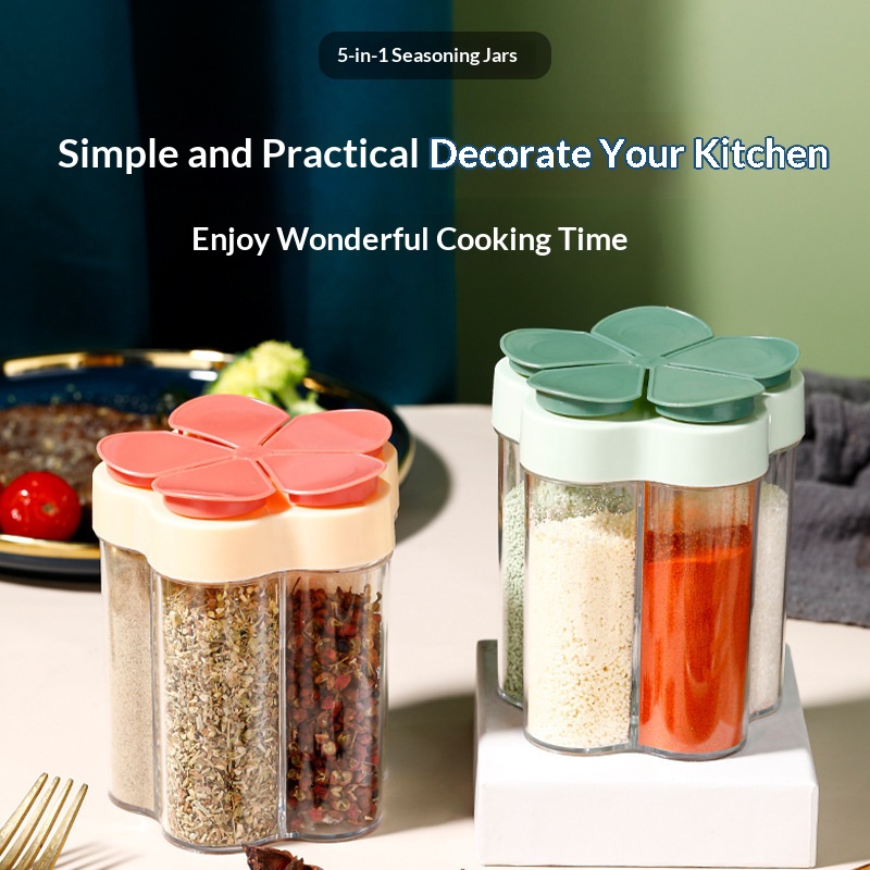 1PC 5-Compartment Flip Spice J - Spice Jar Labels review and price
