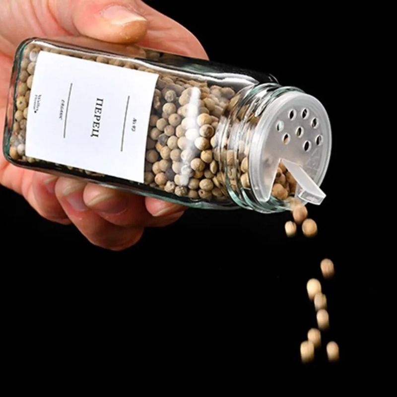 Square Spice Jars Set with Woo - Spice Jar Labels review and price