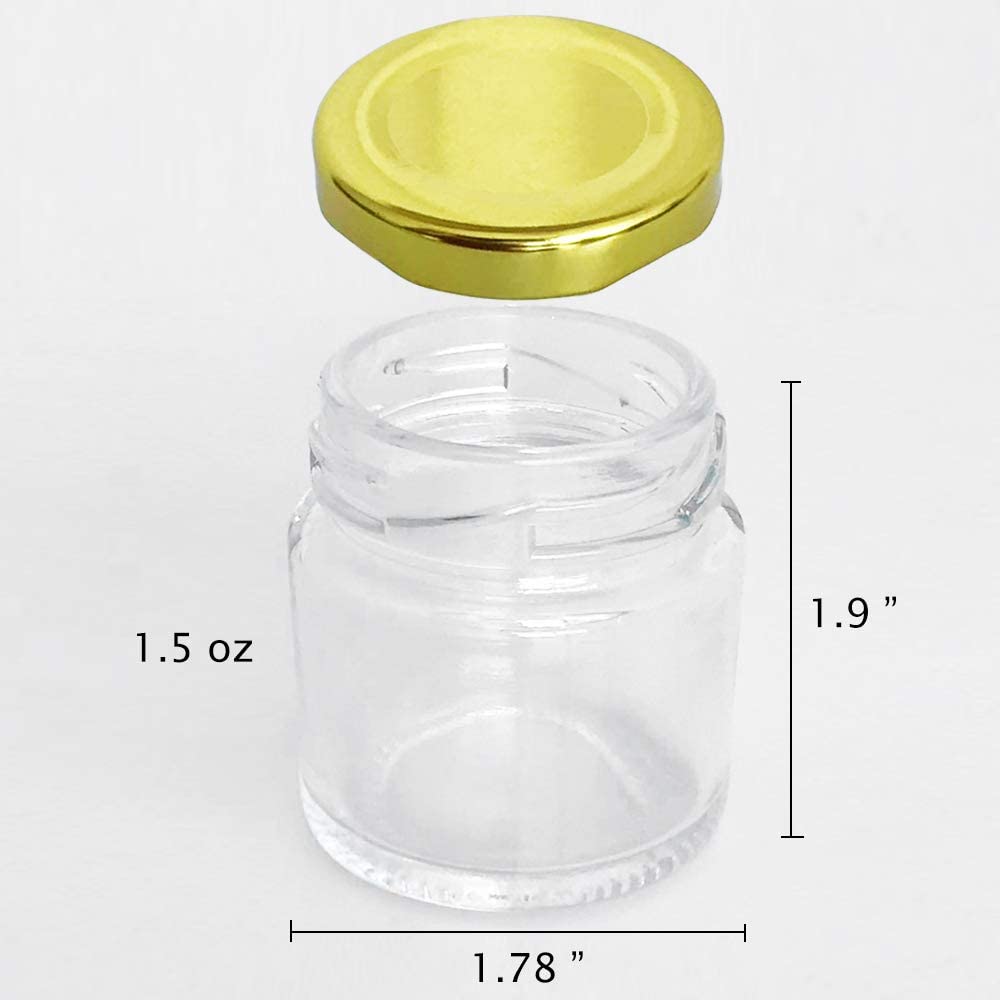 Glass Jars with Gold Lids, Min - Spice Jar Labels review and price