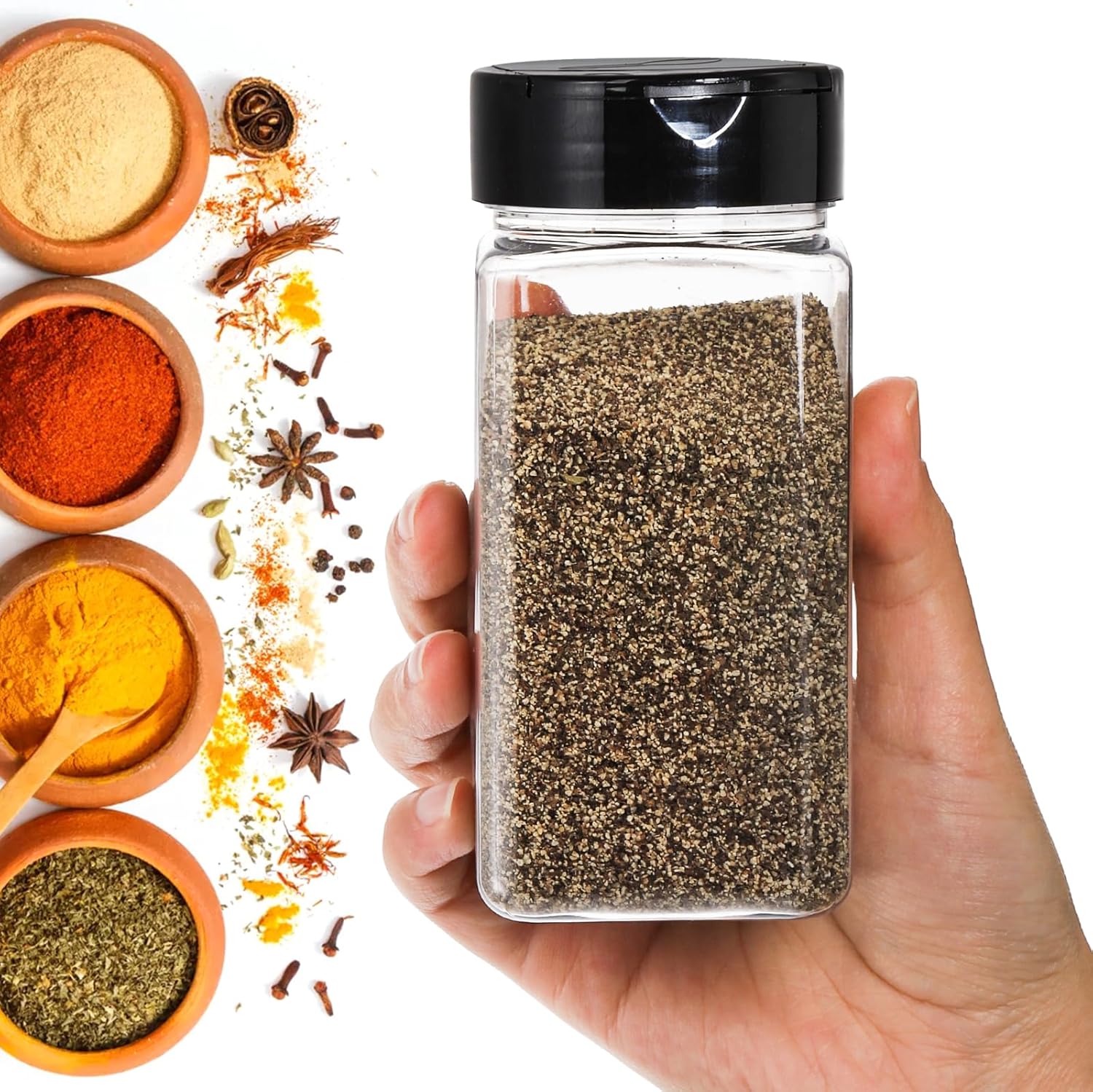 Square Large Plastic Spice Jar - Spice Jar Labels review and price