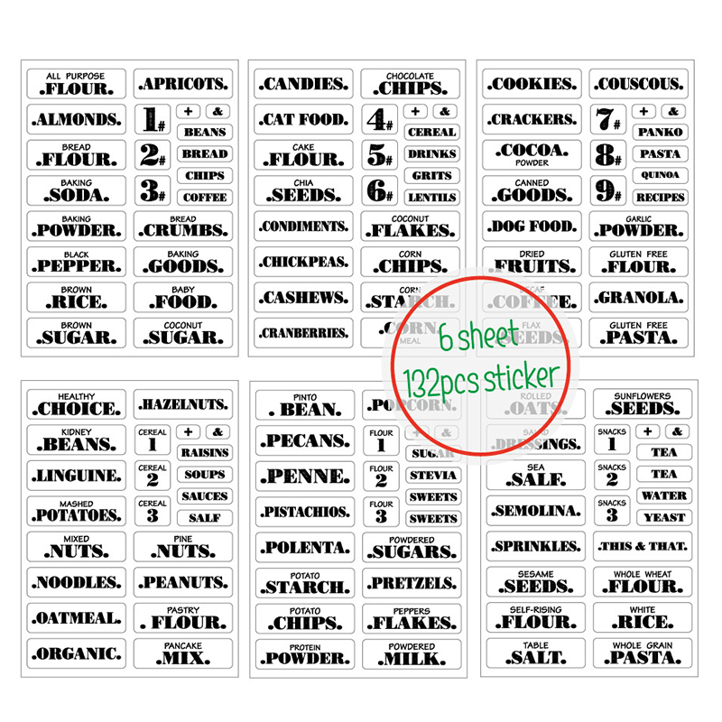 132pcs Kitchen Food Stickers W - Spice Jar Labels review and price