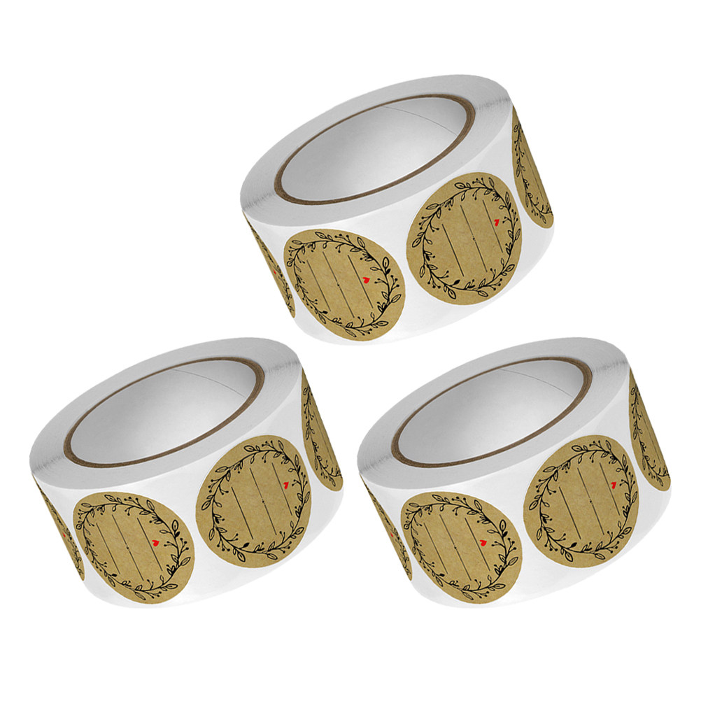 3 Rolls Kraft Paper Round Labe - Spice Jar Labels review and price